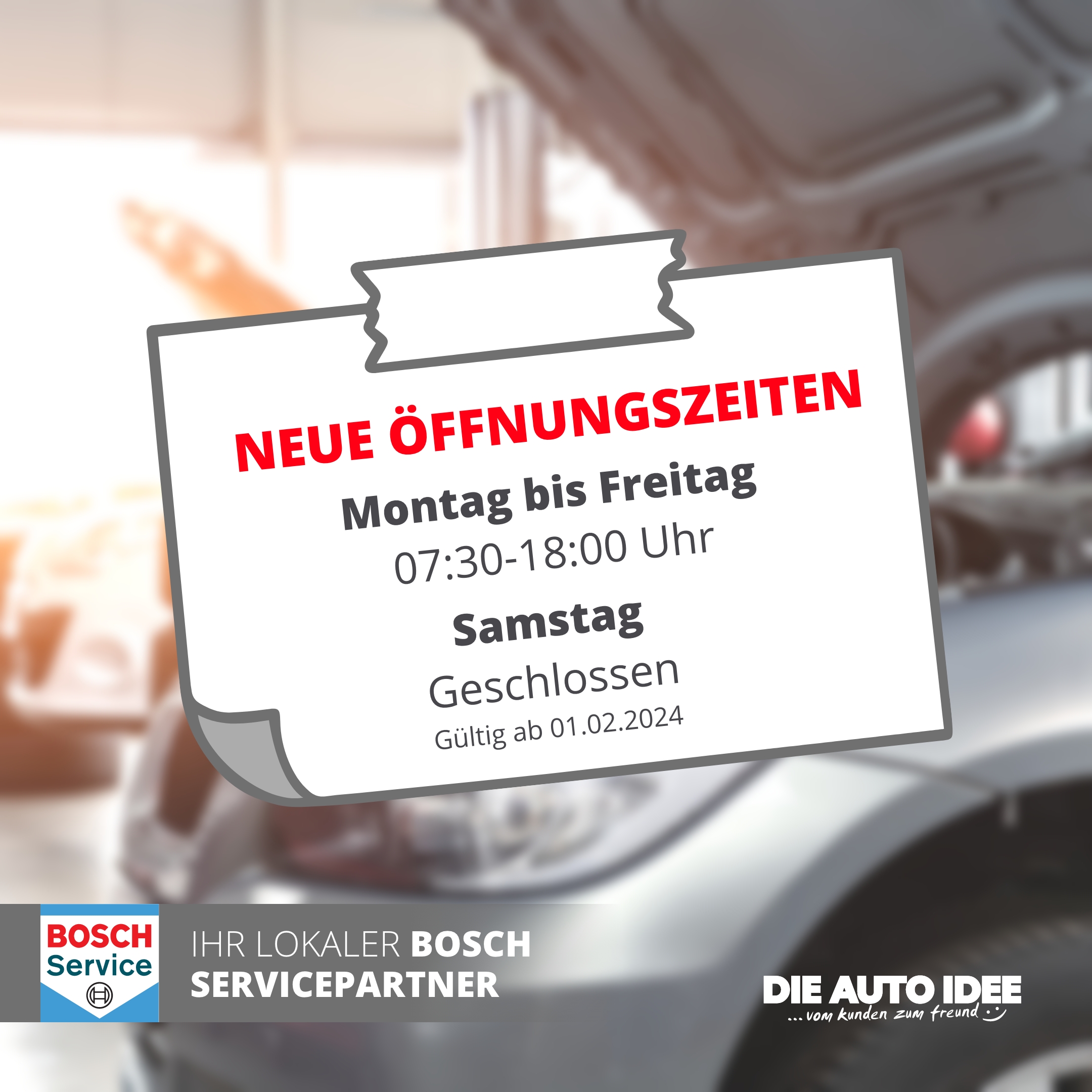 Achtung! Neue Öffnungszeiten ab 01.02.2024